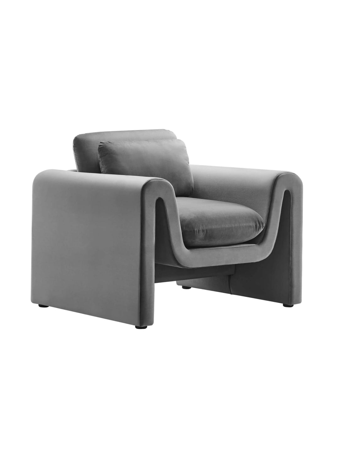 Le fauteuil Waverly apporte confort et caractère à votre espace de détente. gris