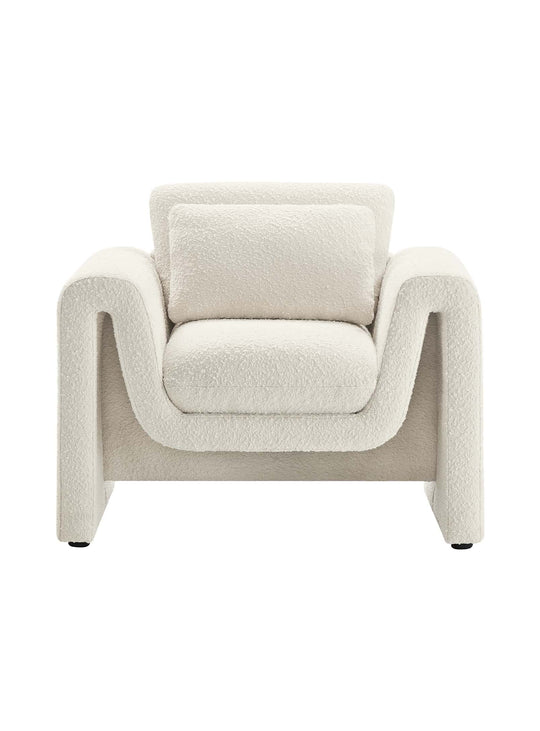 Le fauteuil Waverly combine design audacieux et confort supérieur. ivoire