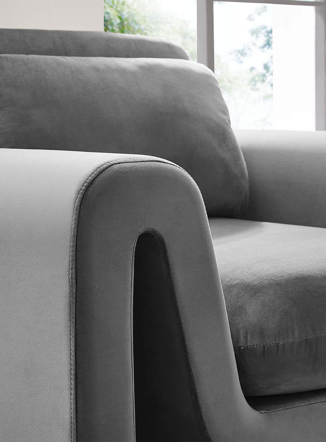 Fauteuil Waverly, idéal pour salon, chambre ou espace de réception. gris