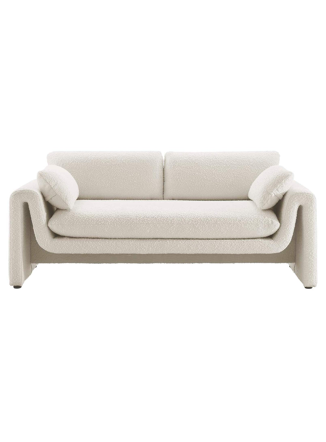 Sofa Waverly au design ondulé, élégant et confortable pour un salon sophistiqué. ivoire