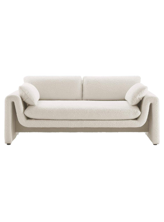 Sofa Waverly au design ondulé, élégant et confortable pour un salon sophistiqué. ivoire