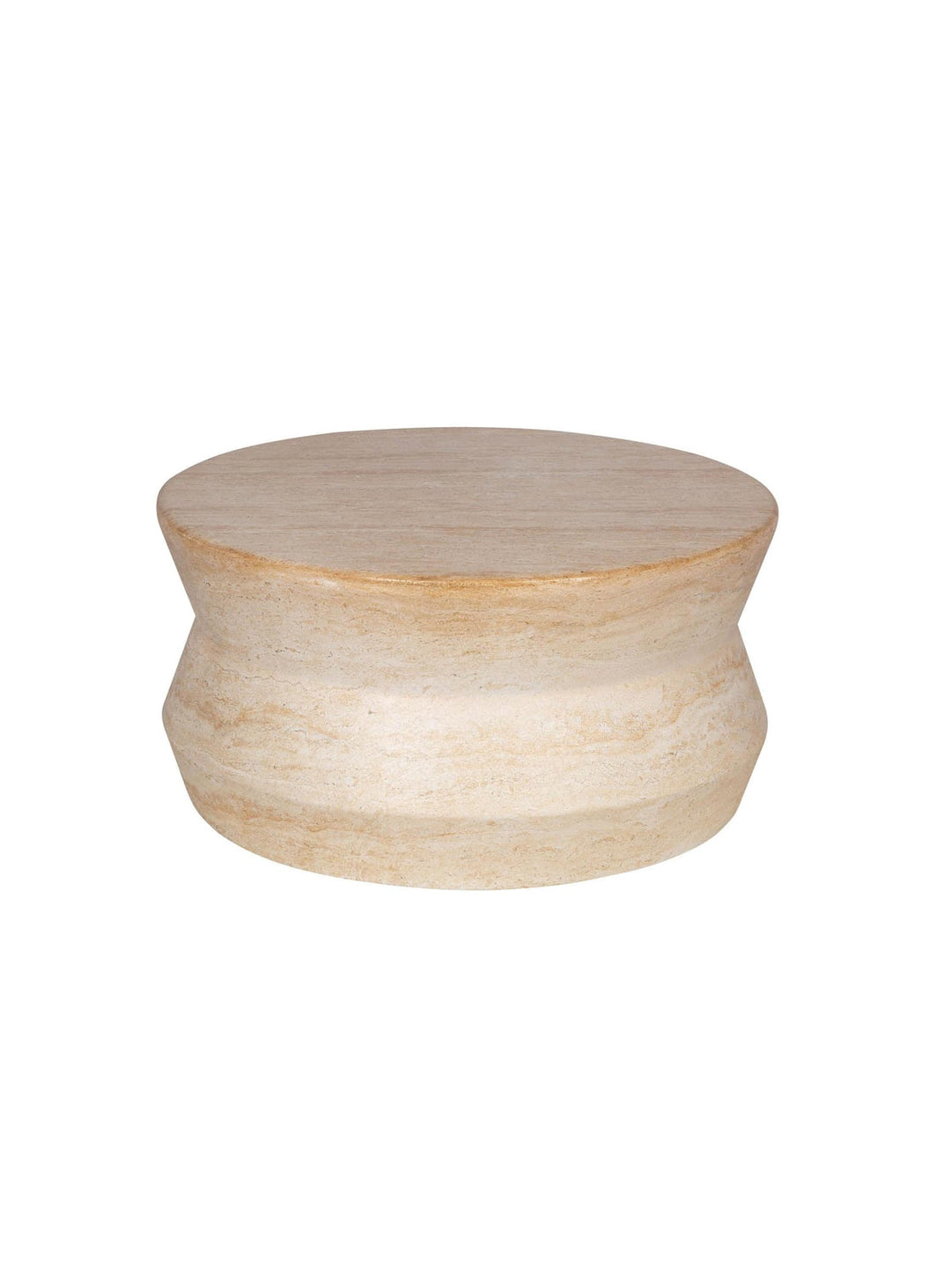 Optez pour la table à café Zac, un design raffiné en béton effet travertin.