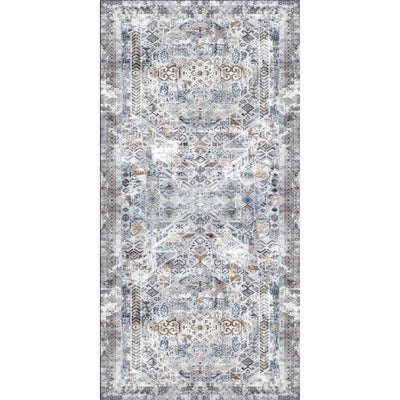 Adama Alma Pinta, tapis plat à motif d’une épaisseur de 5 mm, en vinyle, bleu