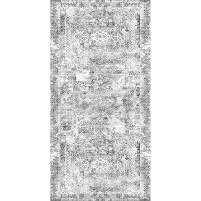 Adama Alma Pinta, tapis plat à motif d’une épaisseur de 5 mm, en vinyle, gris
