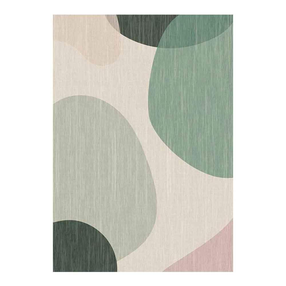 Adama Alma, napperon rectangulaire motifs, set de table 35x50 cm, en vinyle, nuria, vert