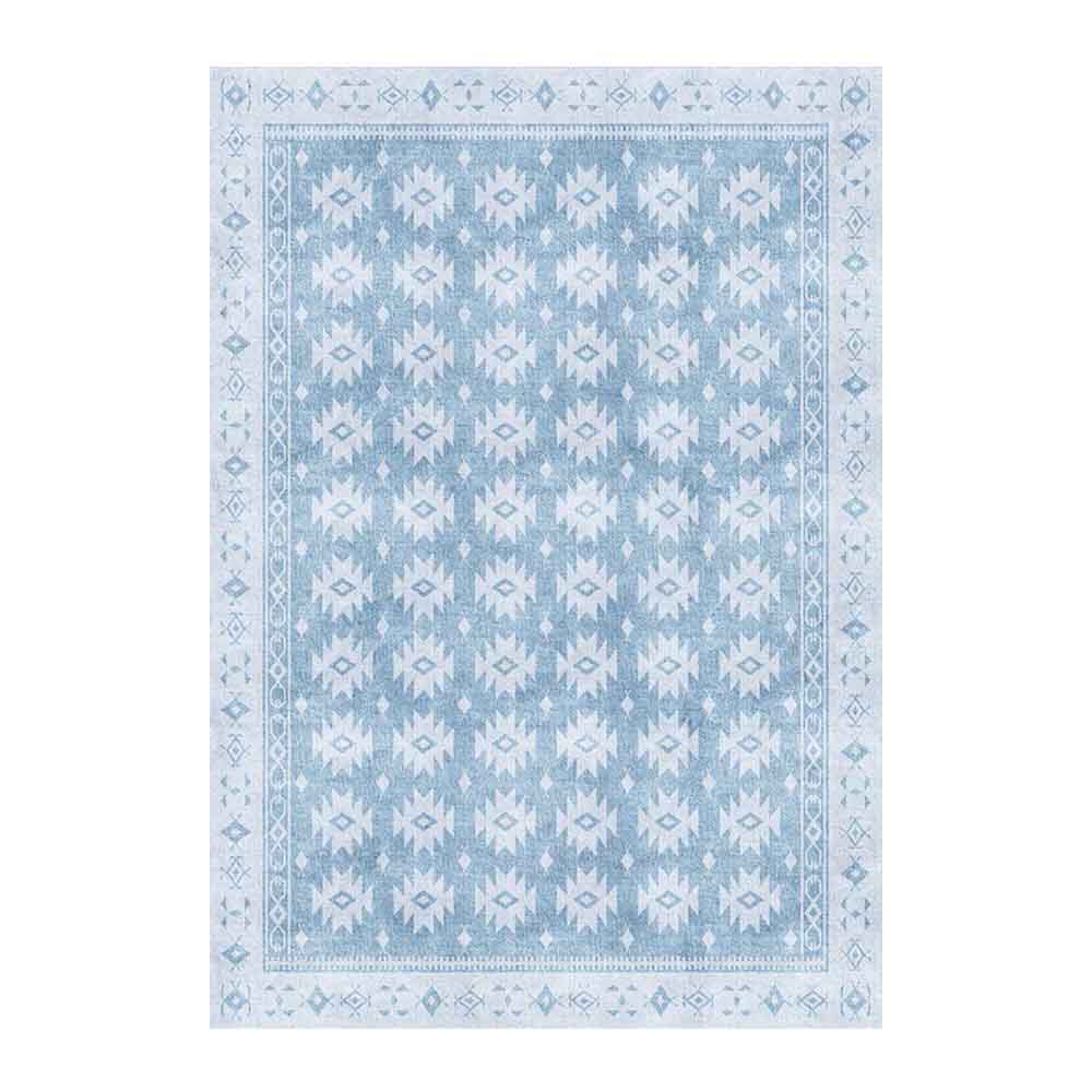 Adama Alma, napperon rectangulaire persan, set de table 35x50 cm, en vinyle, dune, bleu