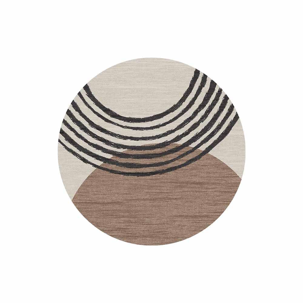 Adama Alma Place Mat, napperon rond à motif, en vinyle, balance brun