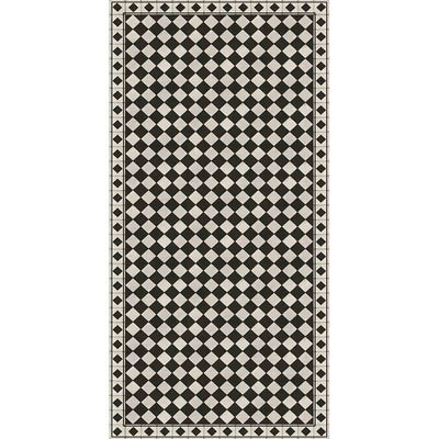 Adama Alma Chess, tapis plat à motif d’une épaisseur de 5 mm, en vinyle, noir