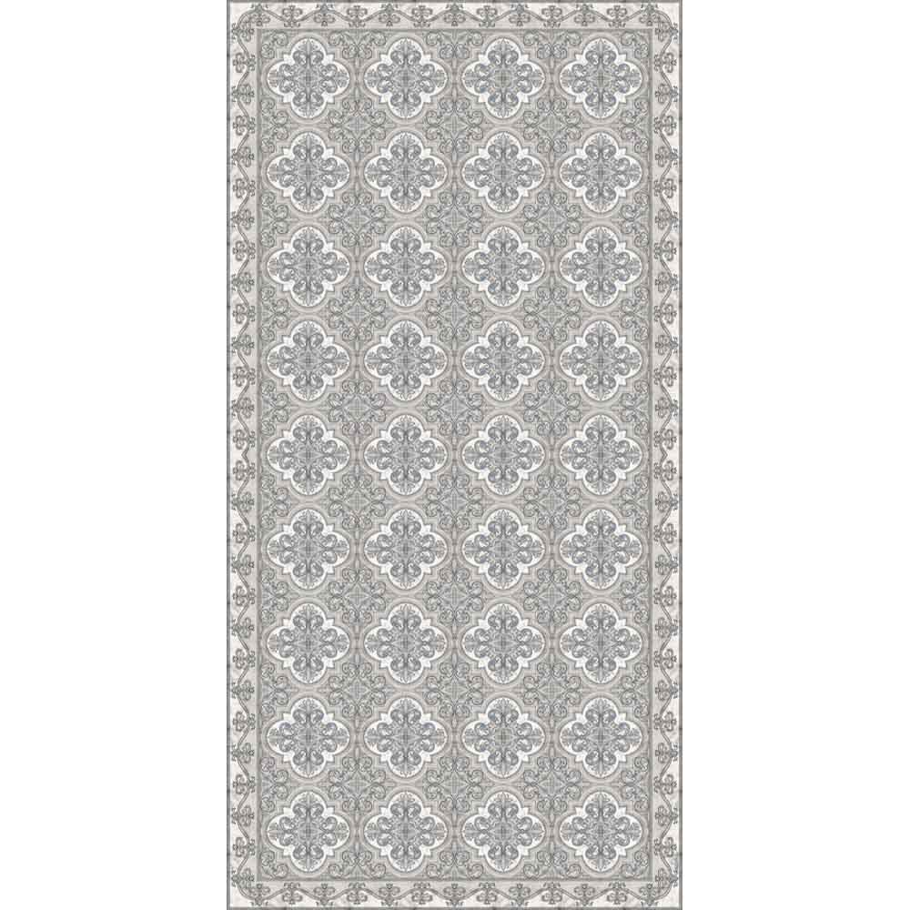 Adama Alma Drawit, tapis plat à motif d’une épaisseur de 5 mm, en vinyle, gris