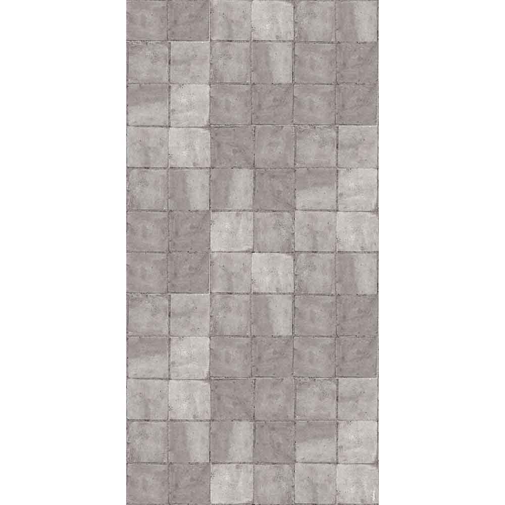 Adama Alma Sett, tapis plat à motif d’une épaisseur de 5 mm, en vinyle, gris