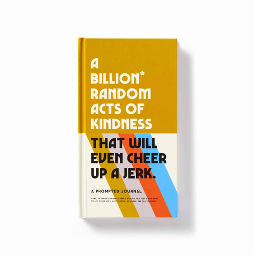 Semez la joie avec le journal 'A Billion Random Acts of Kindness' de Brass Monkey. Des idées inspirantes et interactives pour répandre la gentillesse au quotidien.