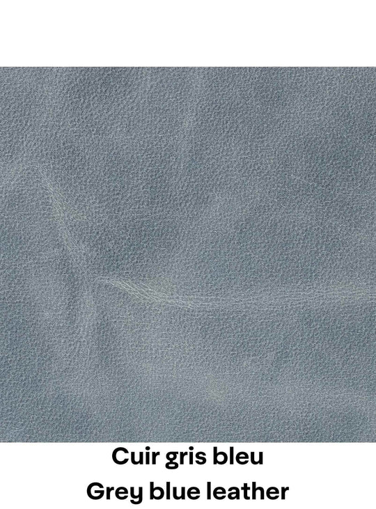 Cuir gris bleu / Grey Blue leather Blu Dot