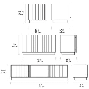 Elora, meubles de rangement par Gus* Modern, dimensions