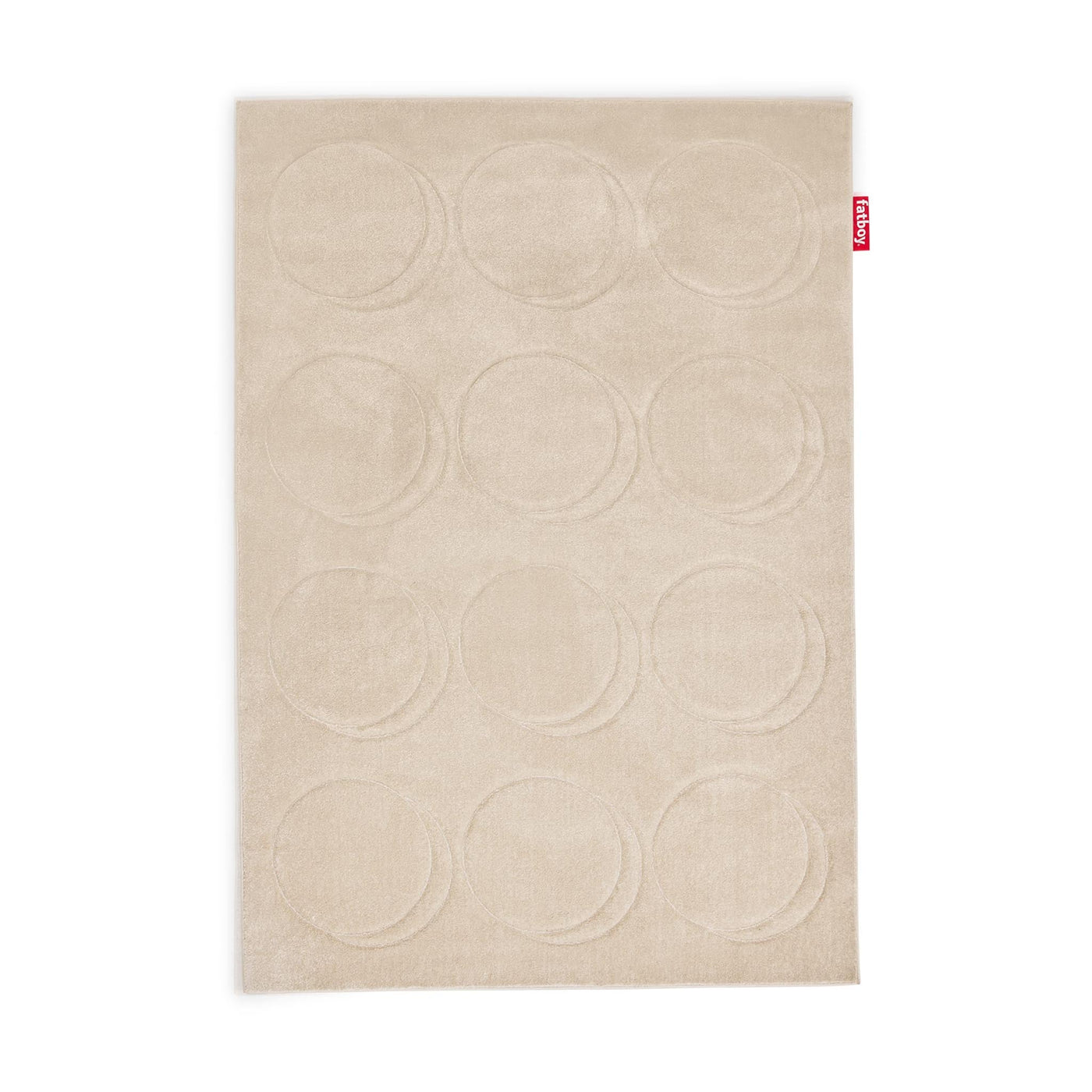 Fatboy Dot, tapis doux et de grande taille avec des motifs circulaires, en polypropylène, camel