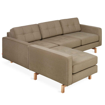 Gus* Modern Jane loft 2, sofa bi-sectionnel, en bois et tissu, merino mocha, naturel