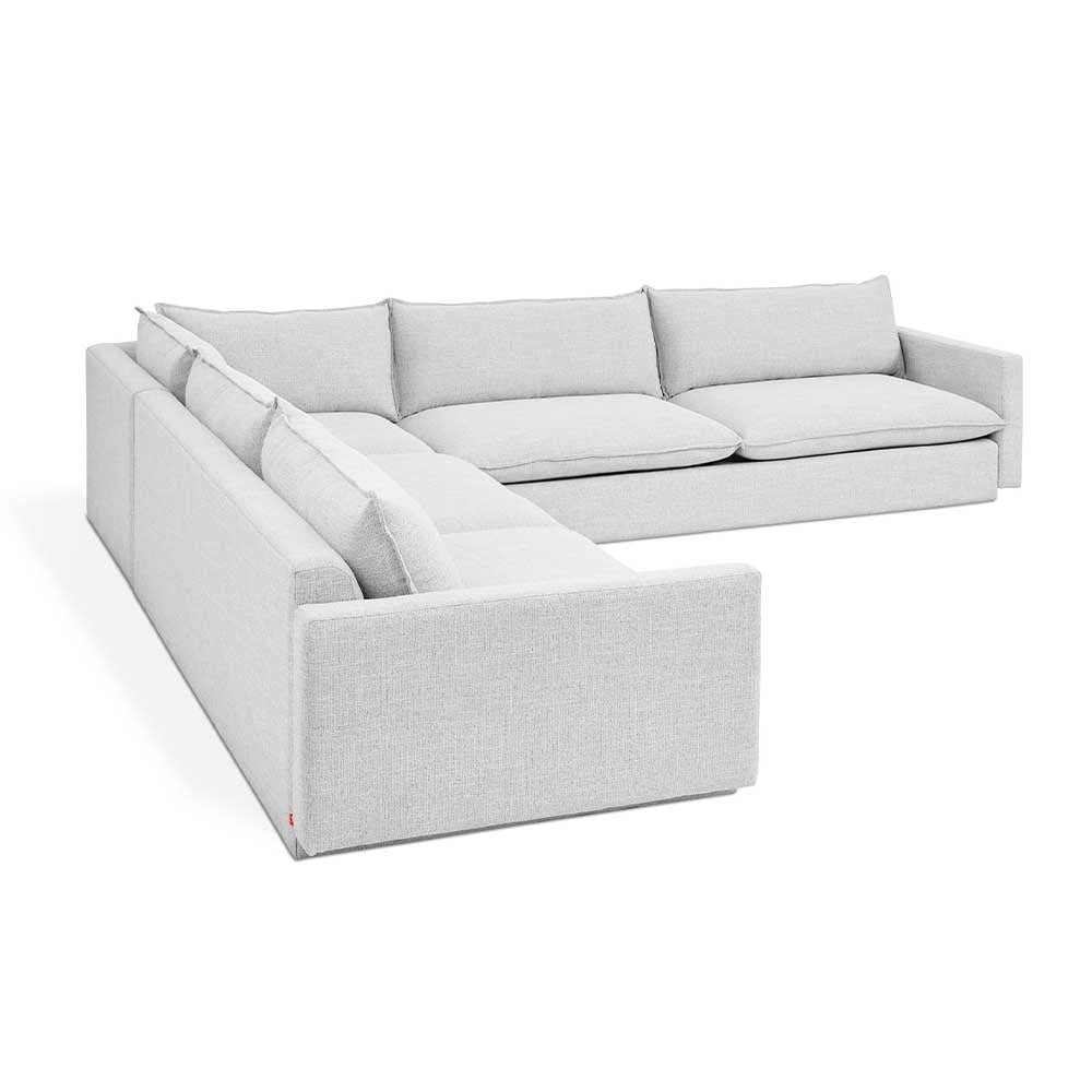 Gus* Modern Sola, sofa bi-sectionnel confortable, en bois et tissu, maberly dove