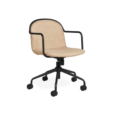 Gus* Modern Draft, chaise de bureau réglable en hauteur, en suede et métal, lariat savannah