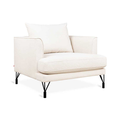 Gus* Modern Highline, fauteuil avec accoudoirs, en métal, bois et tissu, merino cream