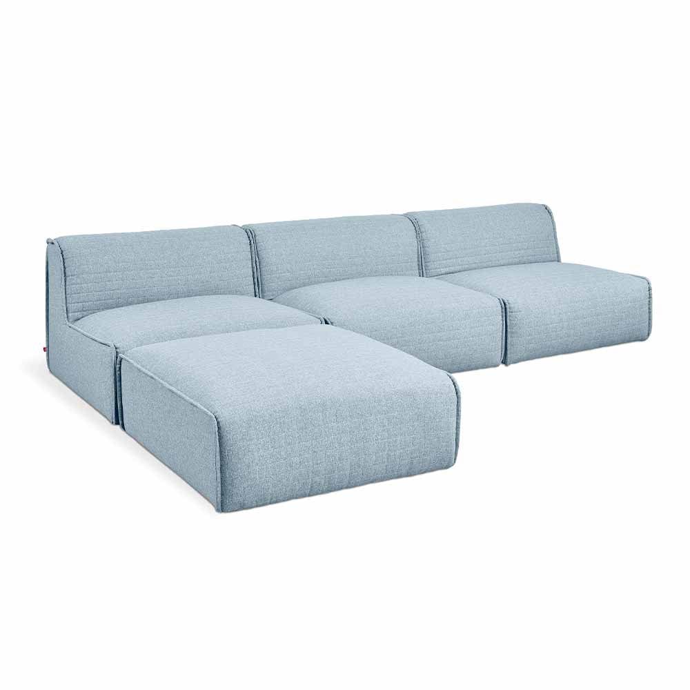 Gus* Modern Nexus, sofa sectionnel de 4 places, en tissu, parliament lake