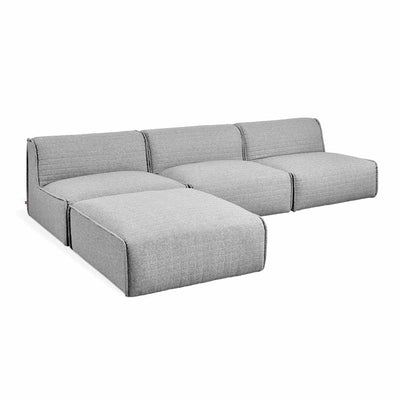Gus* Modern Nexus, sofa sectionnel de 4 places, en tissu, parliament stone