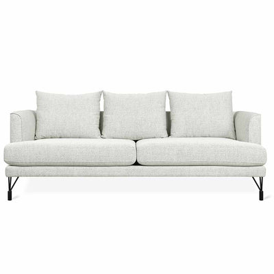 Gus* Modern Highline, sofa confortable de 3 places, en métal, bois et tissu, helio tux