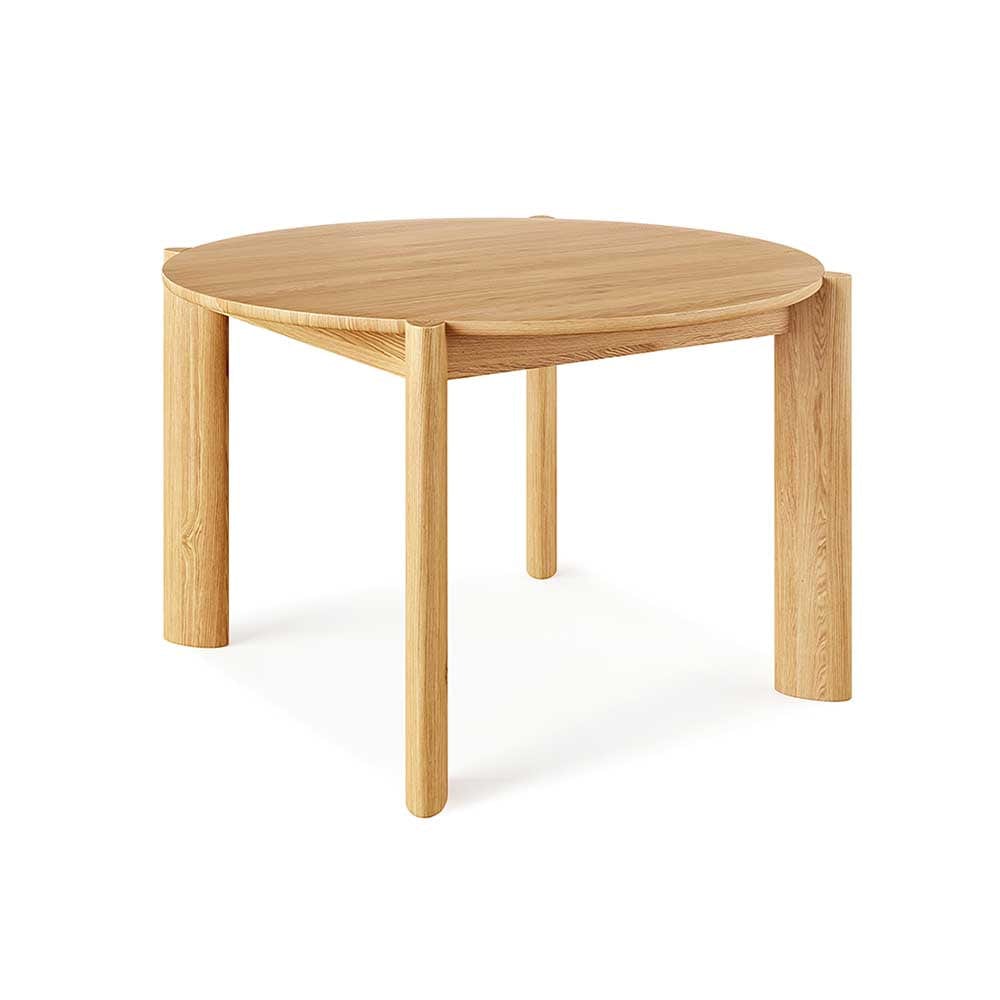 Gus* Modern Bancroft, table à dîner ronde pouvant accueillir jusqu'à 4 personnes, en bois, chêne blanc