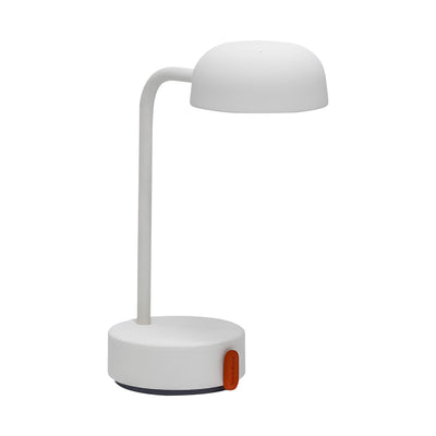 kooduu Fokus, lampe de table LED dimmable et portable, en acier, blanc