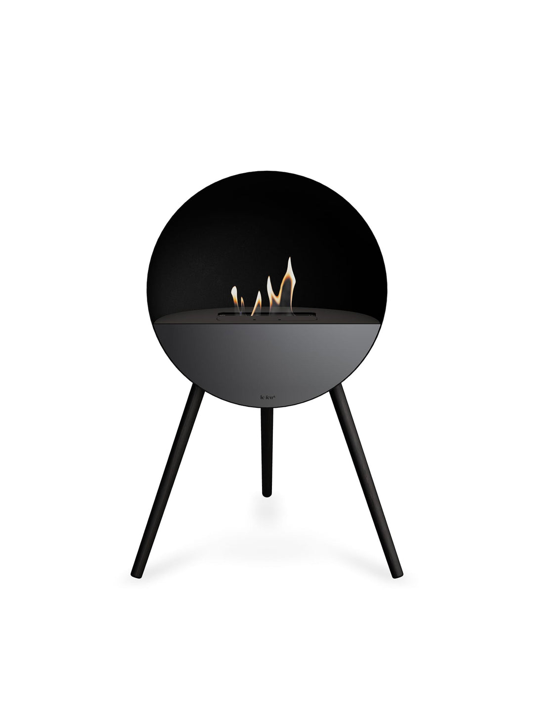 Foyer Le Feu Eye noir : élégance naturelle et chaleur écologique.