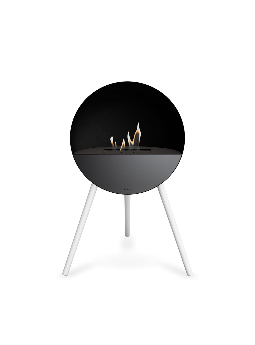 Foyer Eye noir Le Feu : style épuré et feu apaisant.