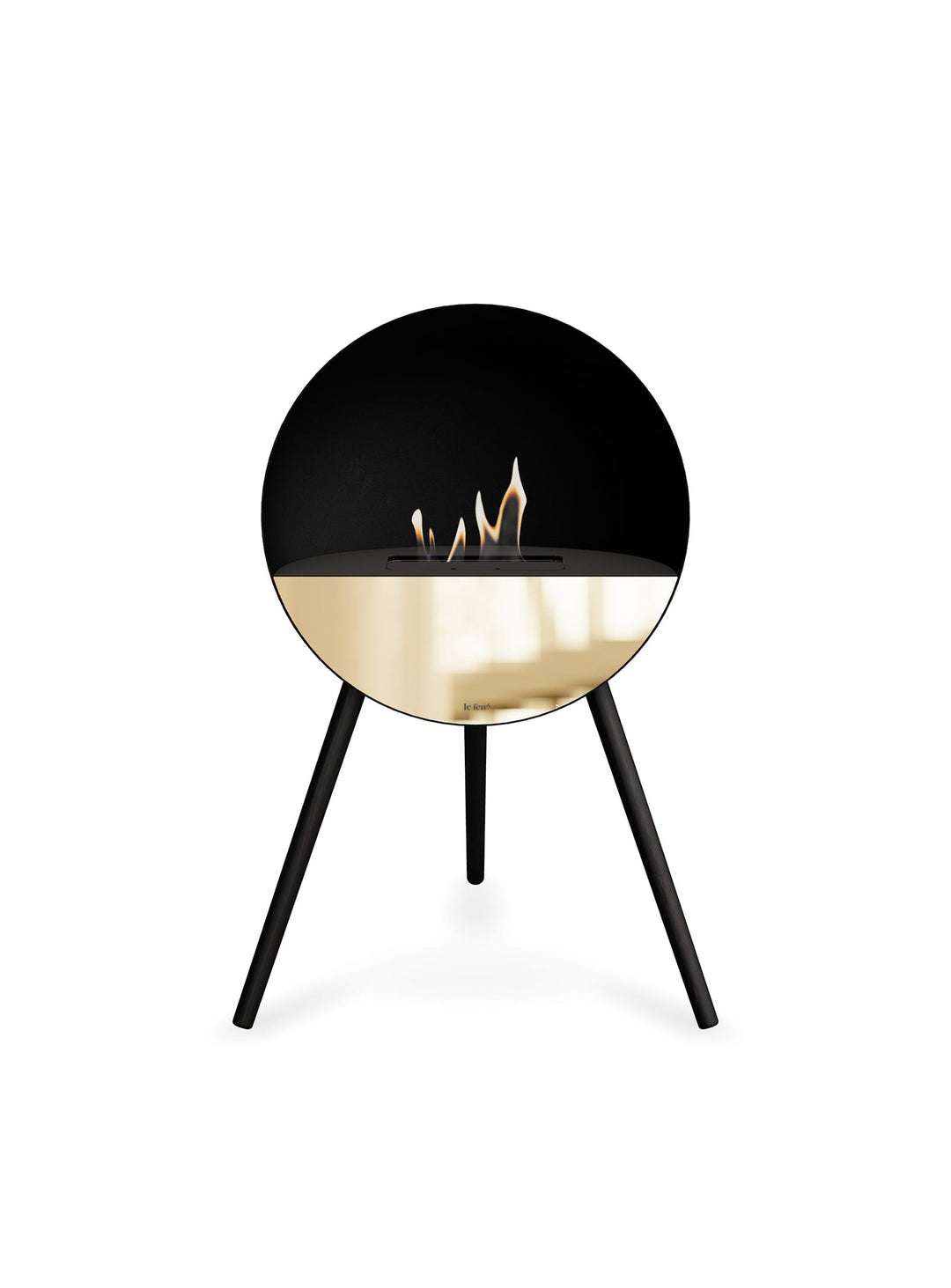 Foyer design Eye Le Feu noir : feu bioéthanol et raffinement.