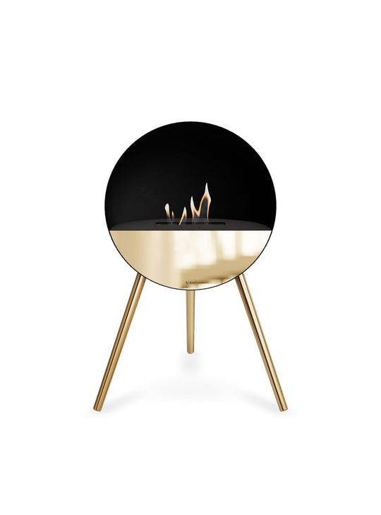 Foyer Eye noir Le Feu : chaleur douce et look architectural.