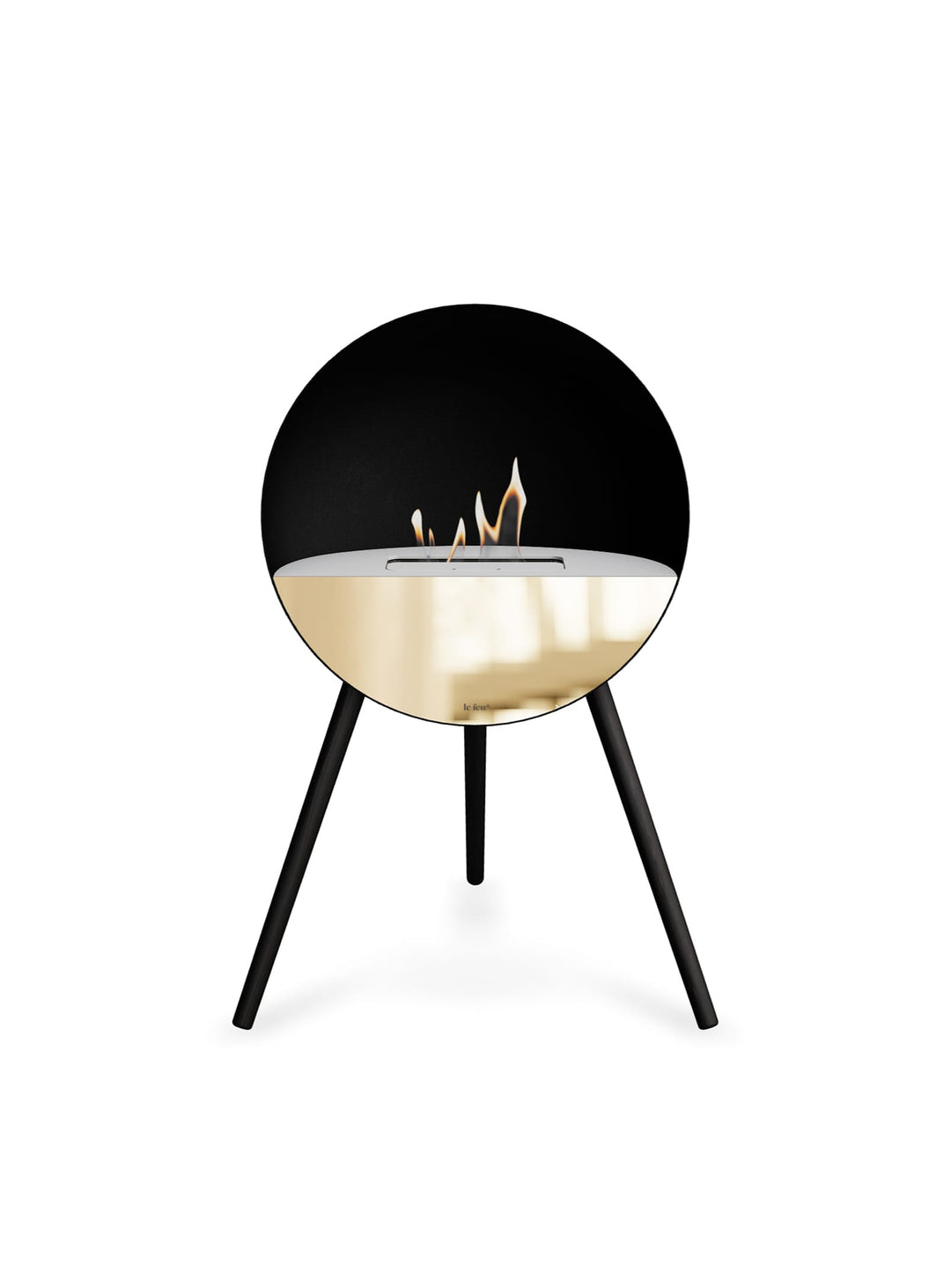 Foyer design Eye de Le Feu : flamme naturelle et allure moderne.