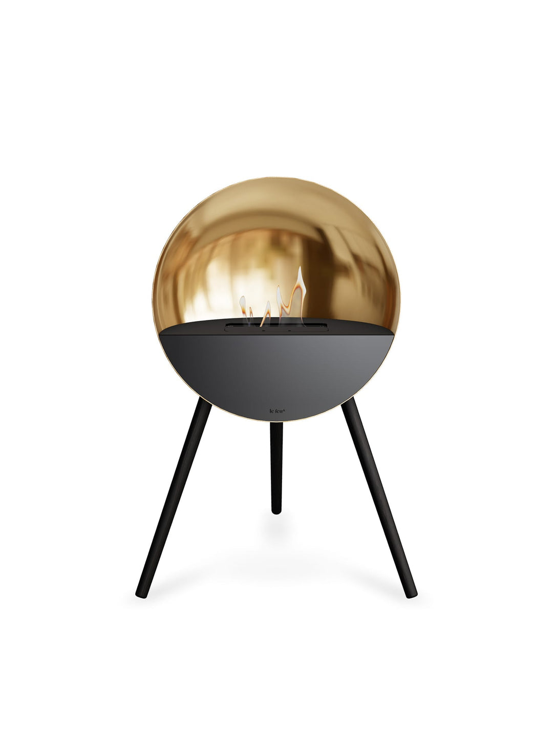 Foyer Eye de Le Feu : design nordique et finition or rose.