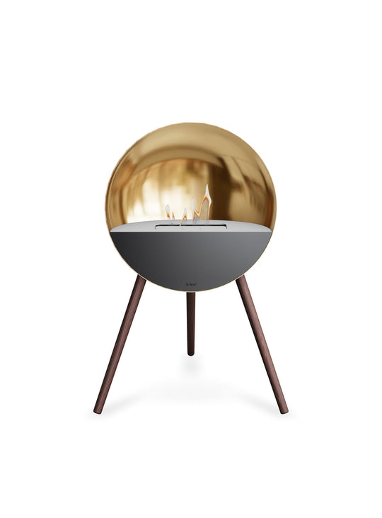 Foyer Eye Le Feu or rose : design minimaliste et feu poétique.