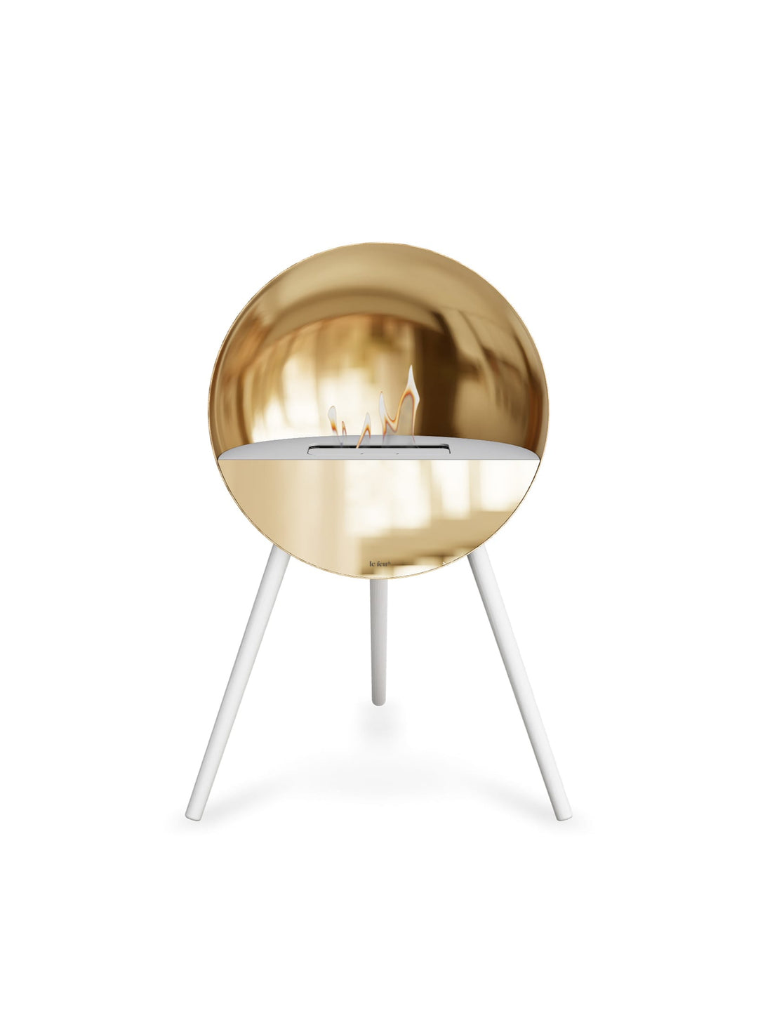 Foyer design Le Feu Eye or rose : art lumineux et chaleur douce.