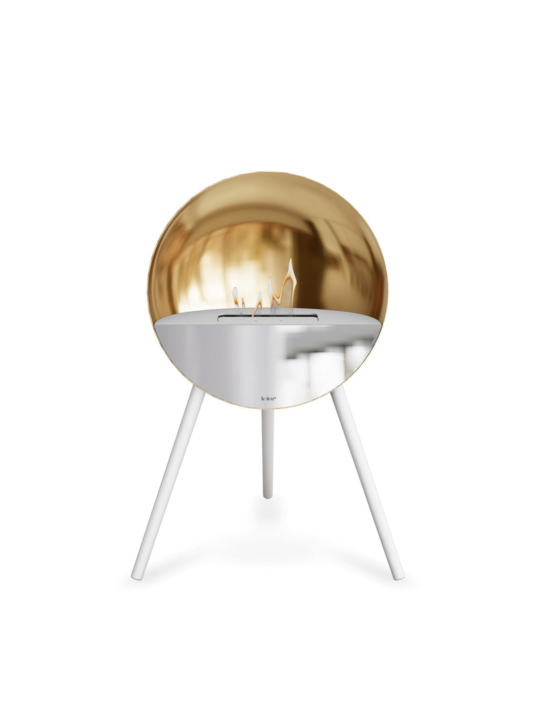 Foyer Eye or rose de Le Feu : charme scandinave et éclat luxueux.