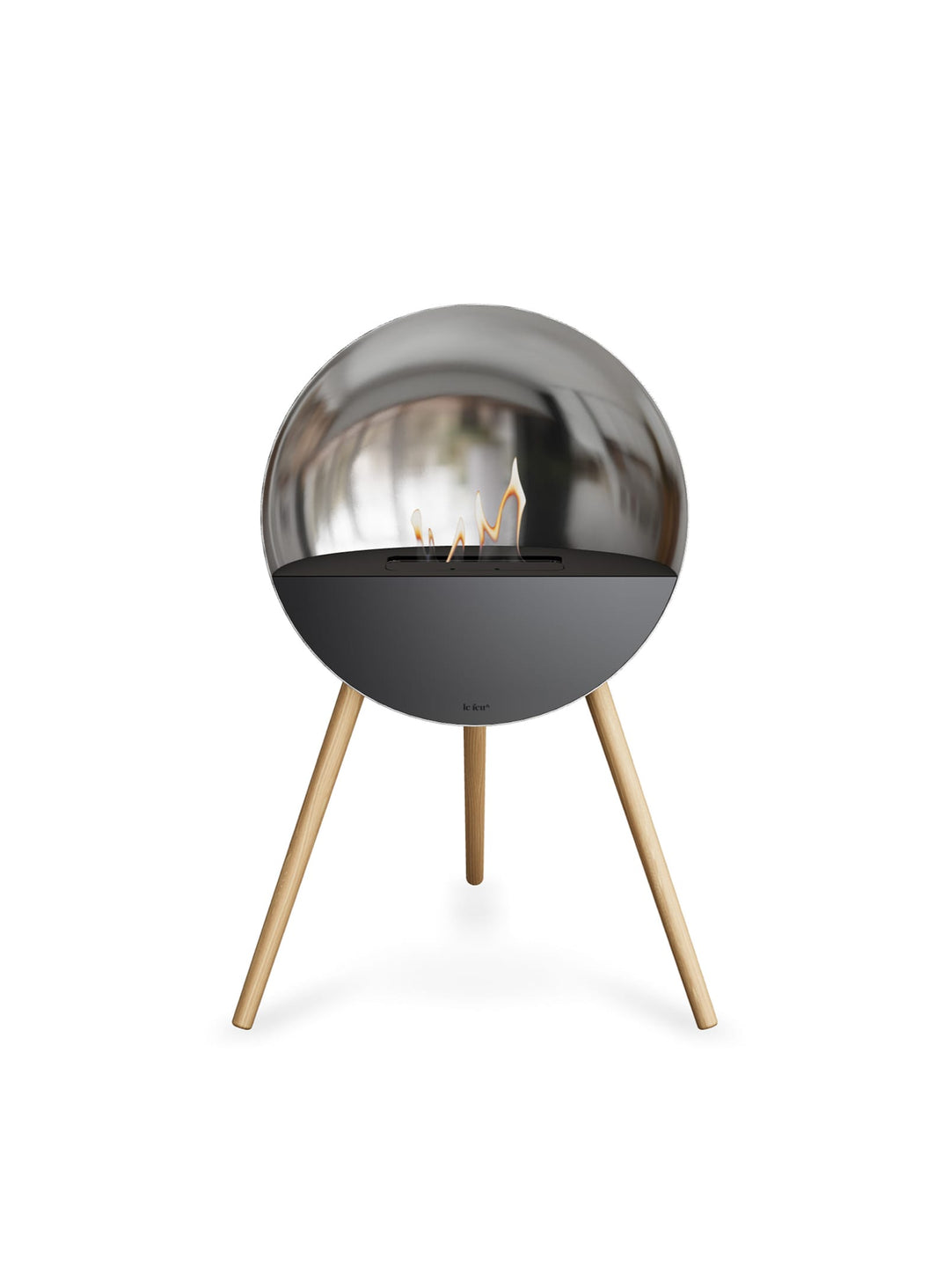 Foyer Eye argent Le Feu : feu pur et allure contemporaine.