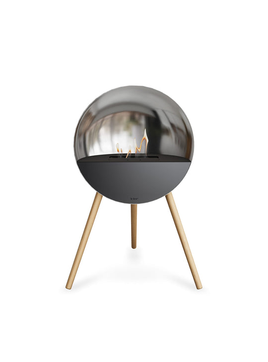 Foyer Eye argent Le Feu : feu pur et allure contemporaine.
