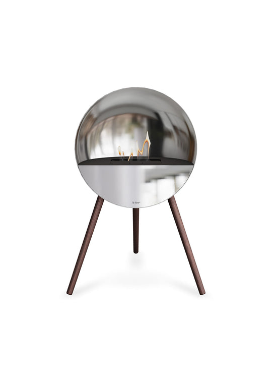 Foyer bioéthanol Le Feu Eye argent : innovation et style nordique.
