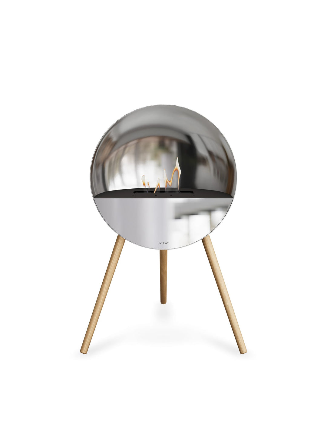 Foyer Eye argent Le Feu : flamme élégante et design intemporel.