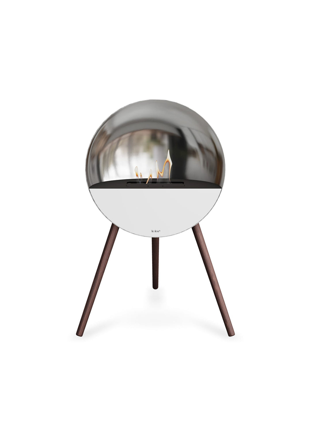 Foyer Eye argent Le Feu : feu minimaliste et esthétique chic.