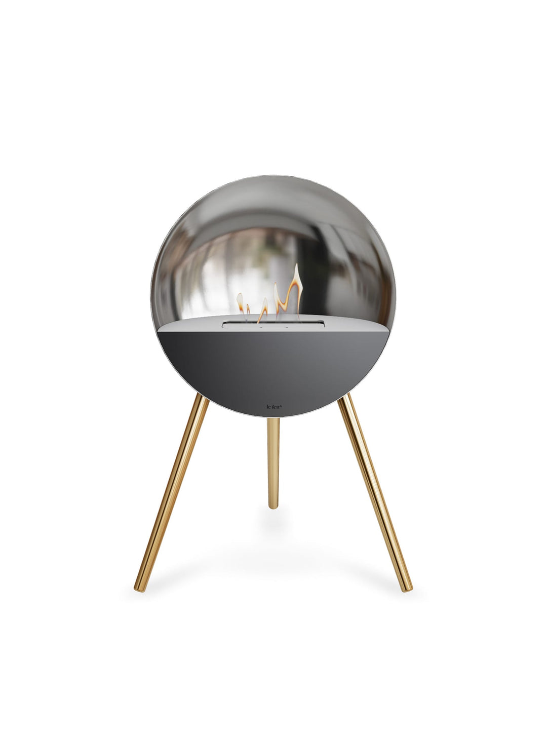 Foyer Eye argent Le Feu : design scandinave et feu bioéthanol.