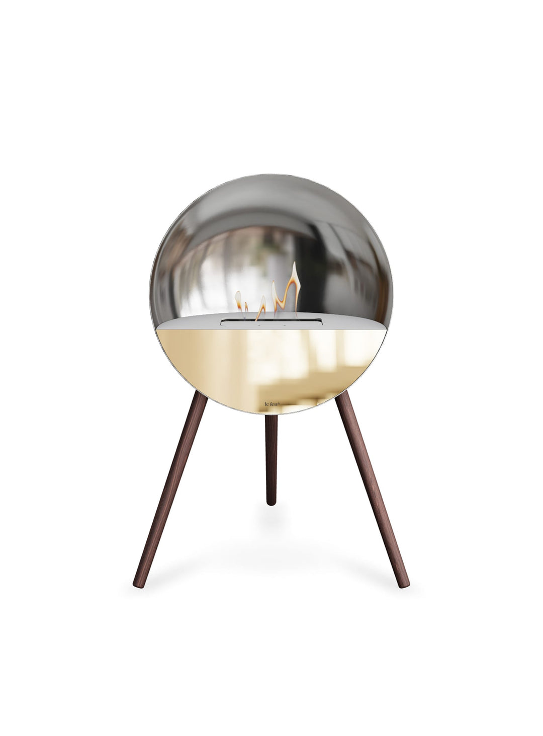 Foyer Eye argent Le Feu : design minimaliste et ambiance raffinée.
