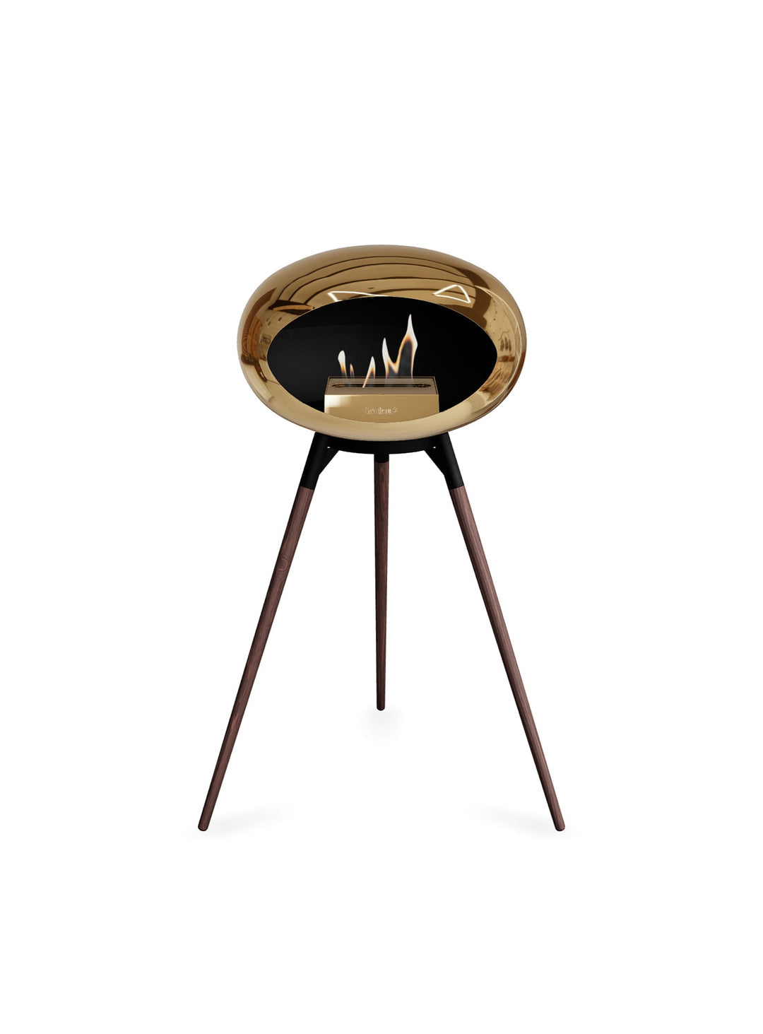 Foyer bioéthanol Ground High Dome or rose : feu pur et design raffiné.