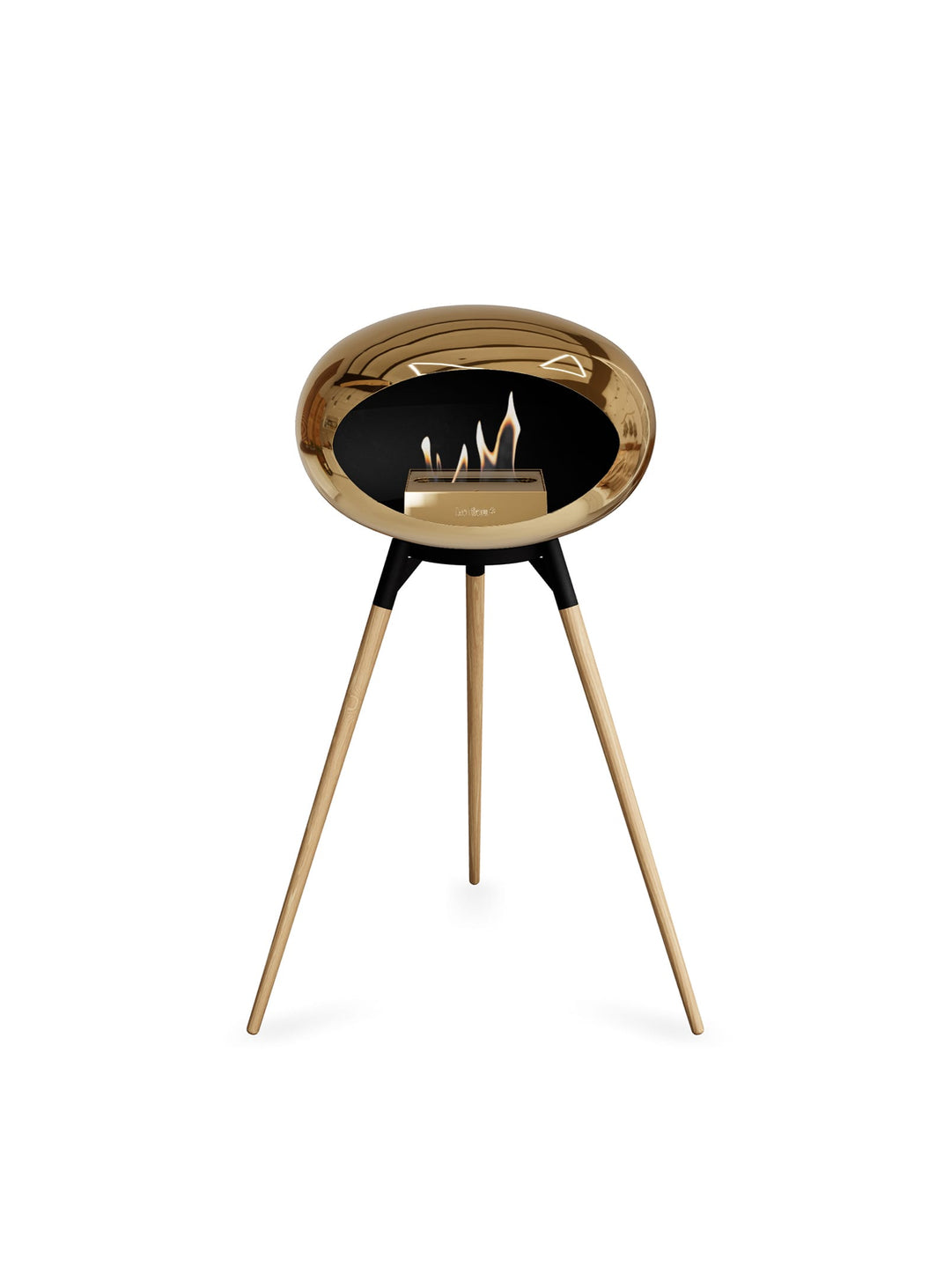 Foyer Ground High Dome or rose de Le Feu : design luxueux et feu authentique.