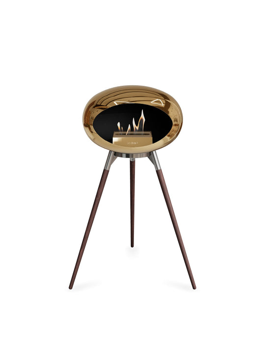 Foyer design Ground High Dome Le Feu : feu pur et brillance contemporaine.