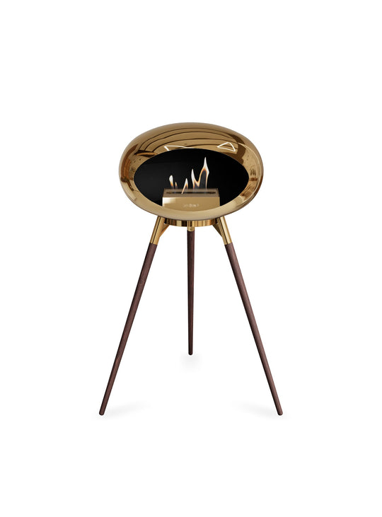 Foyer Le Feu Ground High Dome or rose : feu écologique et élégance nordique.