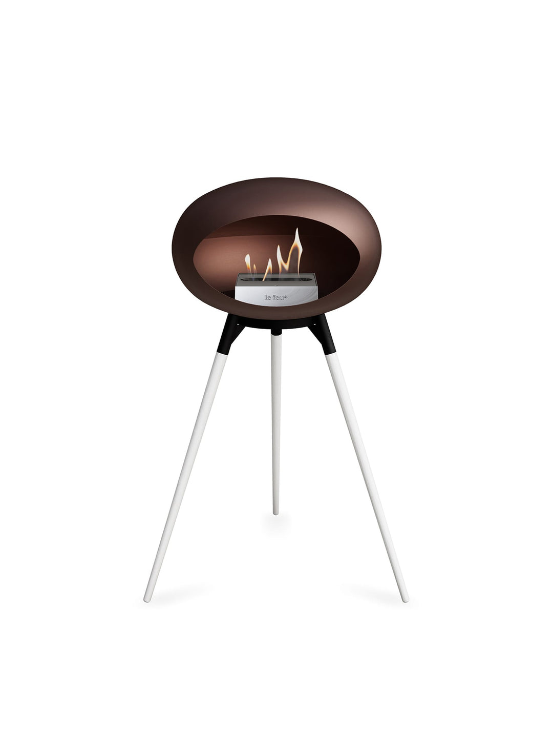 Foyer bioéthanol Ground High Dome Mocca : feu doux et allure raffinée.
