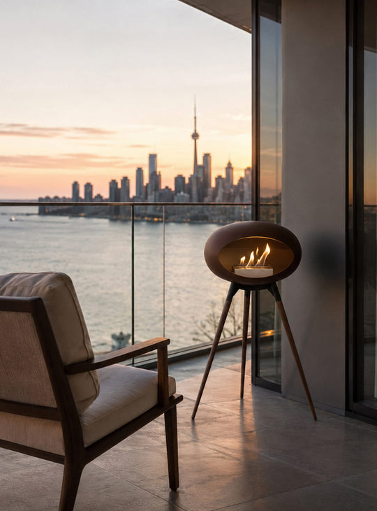 Ground High Dome fireplace<br> Mocca 