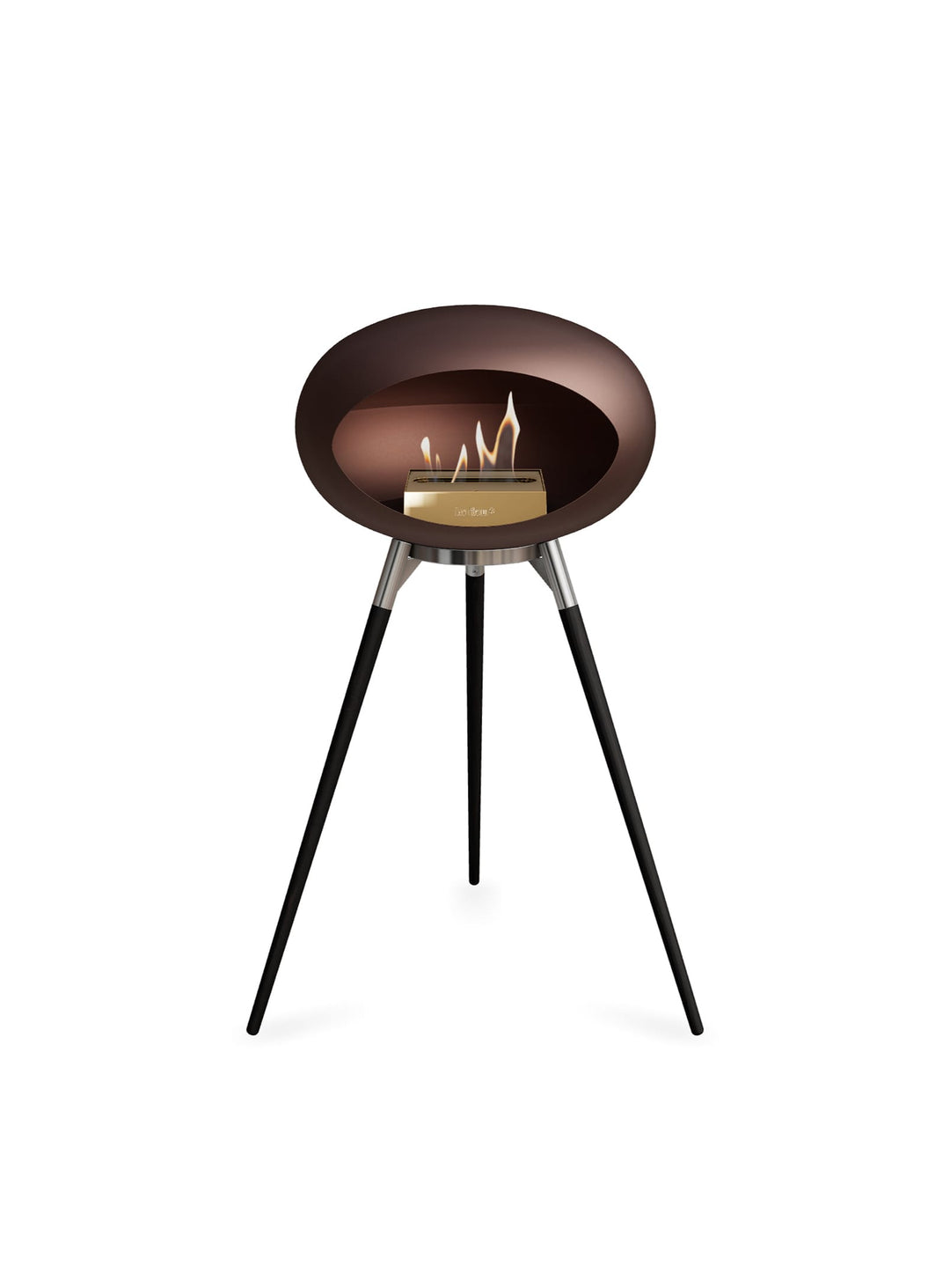 Foyer bioéthanol Ground High Dome Le Feu Mocca : feu pur et allure sobre.